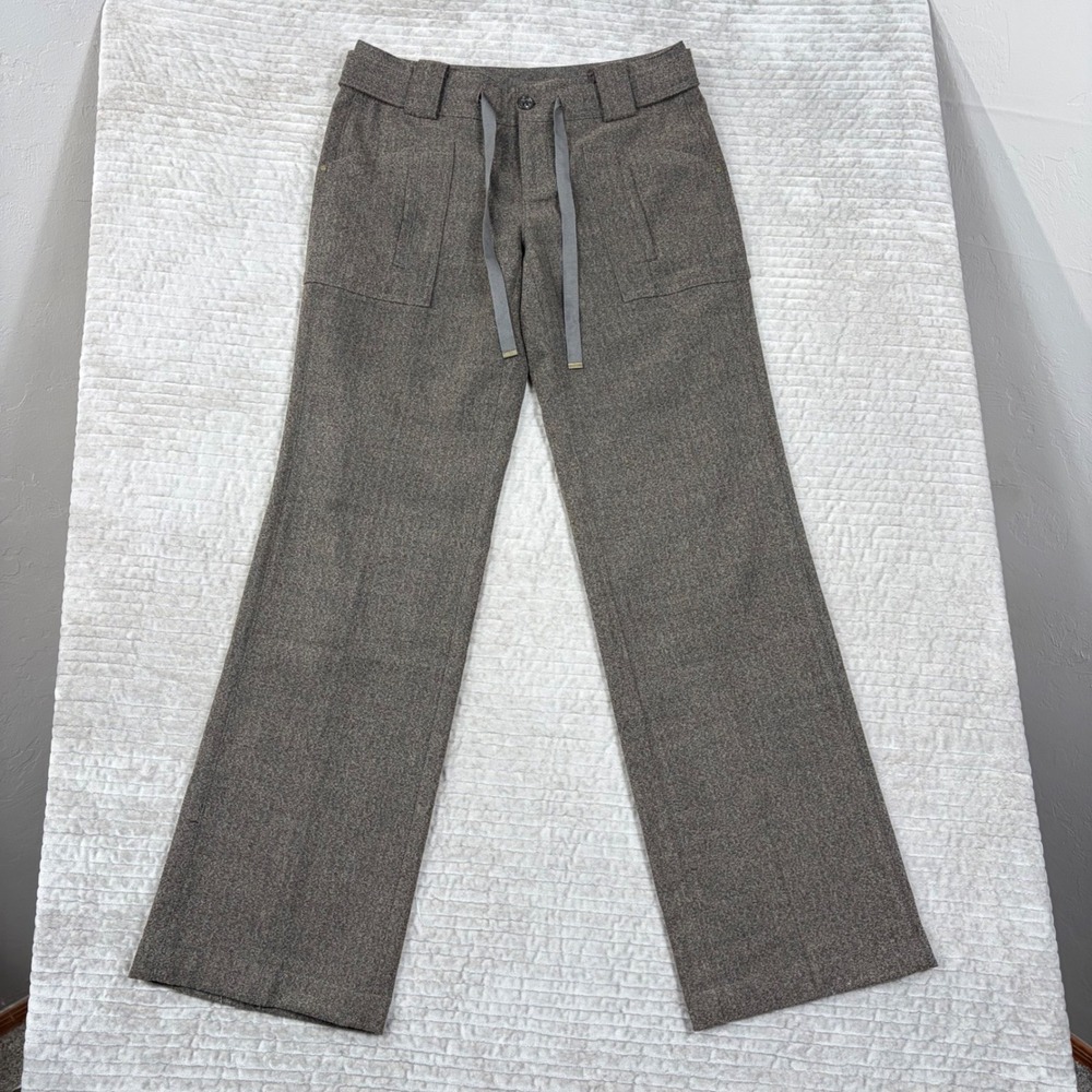 Cartonnier Anthropologie Herringbone Wide Leg Trousers Brown Grey Size 4